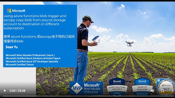 using azure functions blob trigger and azcopy copy blob  in different subscription