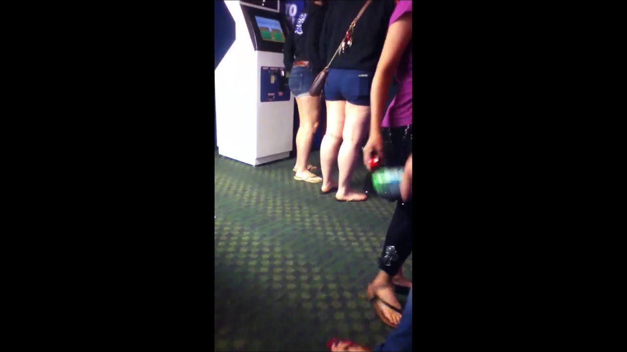 Sexy girls in arcade - YouTube
