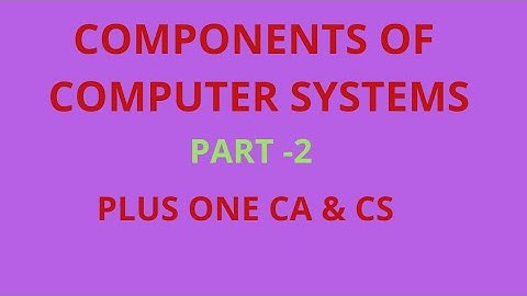 components of computer system|plus one|Part 2|computer application,science