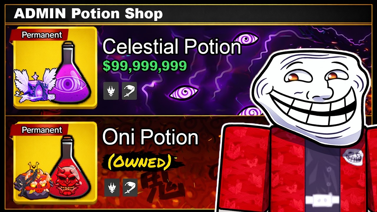 The ONI And CELESTIAL Potion In Blox Fruits..