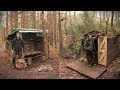 Camping Overnight at The Bushcraft Camp & Off Grid Cabin in the Woods