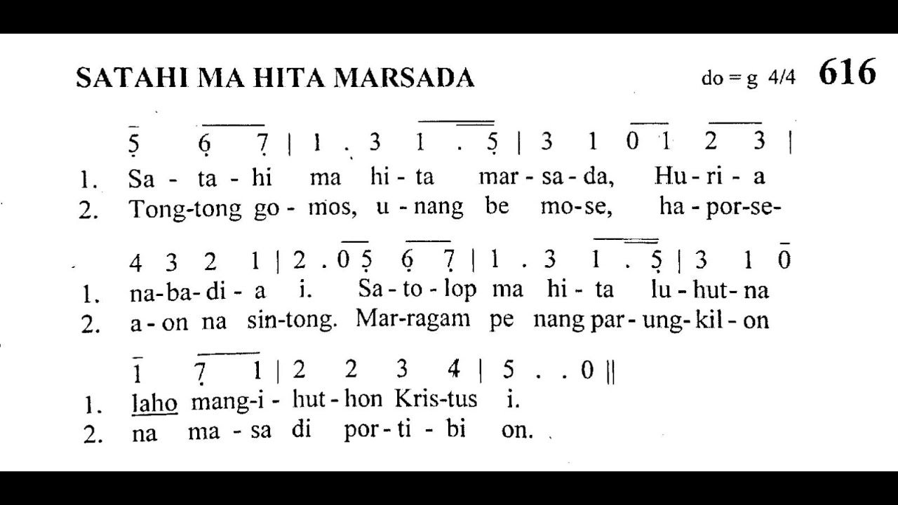 Watch SATAHI MA HITA MARSADA | BETK No. 616 | Ende Huria Katolik on YouTube Watch SATAHI MA HITA MARSADA | BETK No. 616 | Ende Huria Katolik on YouTube