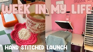 Making 300+ Apparel Pieces, Vlog #57, Hand Stitched Launch, ASMR Packaging Orders