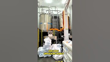 25KG Bag Unpacking Robot😎 #palletizer #depalletizing #automation #robotics #depalletizer #plastic