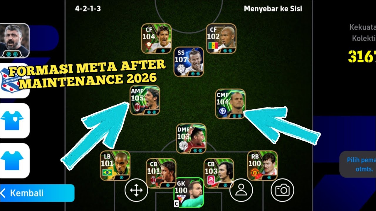 Bocoran formasi script terbaru di efootball 2026 #efootball2026 