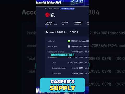 Casper Circulating Supply Is Out Of Competition #casper #cspr #shorts