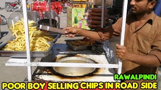 Poor Boy Selling Chips in Satellite Town Rawalpindi | Tasteful Chips in Street Food on Roadside