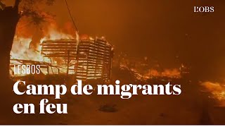 A Lesbos, un terrible incendie ravage le plus grand camp de migrants d'Europe