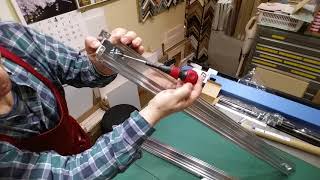 アルフレームCDLINE　仮額組み立て　アルミ仮縁　額縁専門店　次男画坊