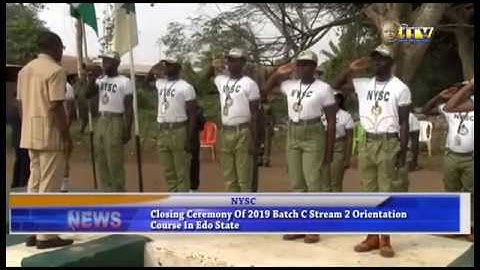 Closing ceremony of 2019 batch B stream 2 orientation course in Edo State