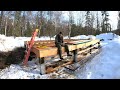 Finishing the cabin foundation  building our homestead