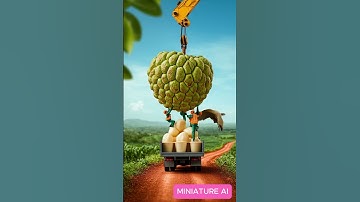 What Happens If You Drill Into a custard apple ?  #aivideo #ai #fruit #animation #videoai