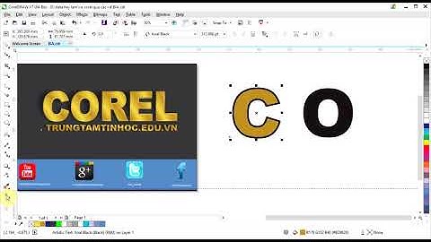 Vẽ  chữ ánh vàng bằng Corel, học corel online