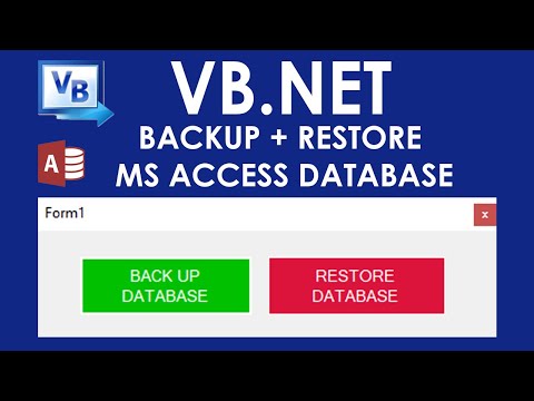 How to Backup and Restore MS Access Database in VB.Net using Windows Form Application | TAGALOG