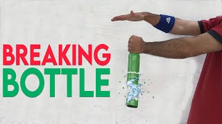 How To Break A Bottle By Hitting The Top