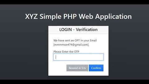 Creating a Login Form with OTP Verification through Email in PHP