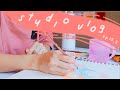 🎨 studio vlog ep. 15.5: lots of coffee and testing different art mediums