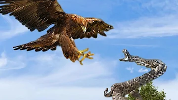 Mother Eagle kills Snake to feed her baby, Wild Animals Warcry
