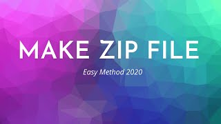 How to Create Zip File || 2020 Easy Method screenshot 1