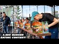 Giga burger eating contest real eating speed  burger day 2022  prizes worth 2000 czk