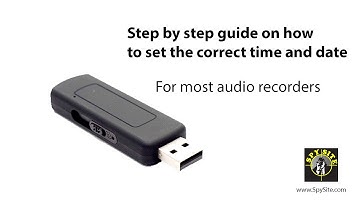Set Time Tutorial for Audio Recorders from SpySite.com