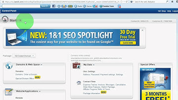 Forwarding your 1and1 domain