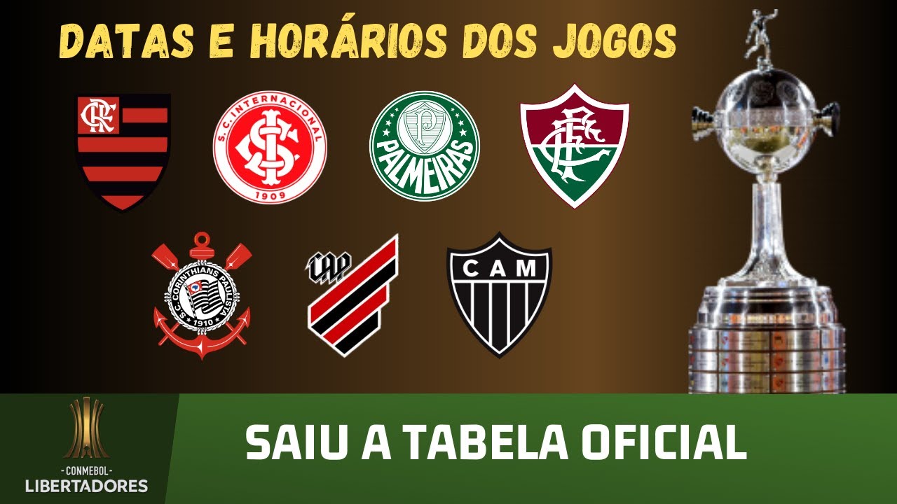 Libertadores: veja data e hora dos jogos dos times brasileiros na