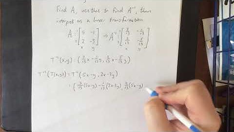 Finding the inverse of a linear transformation