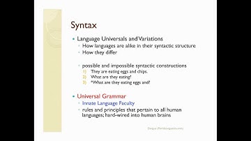 Intro to Syntax
