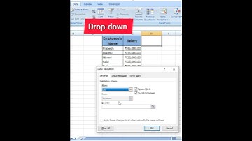 Drop down List  #excel #shorts #shortsvideo