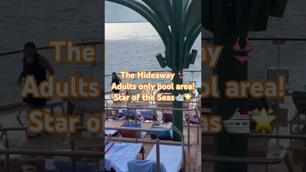 Royal Caribbean Ship Hideaway Adults only pool area #royalcaribbean #staroftheseas
