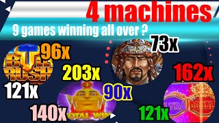 4 machines 9 games bonus all wins over 70X with different bets