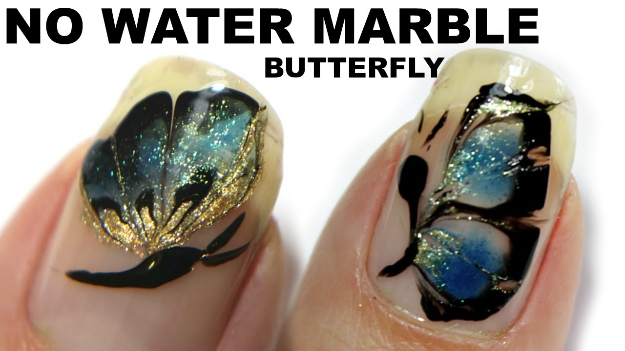 Easy No Water Marble Nail Art Tutorial - wide 1