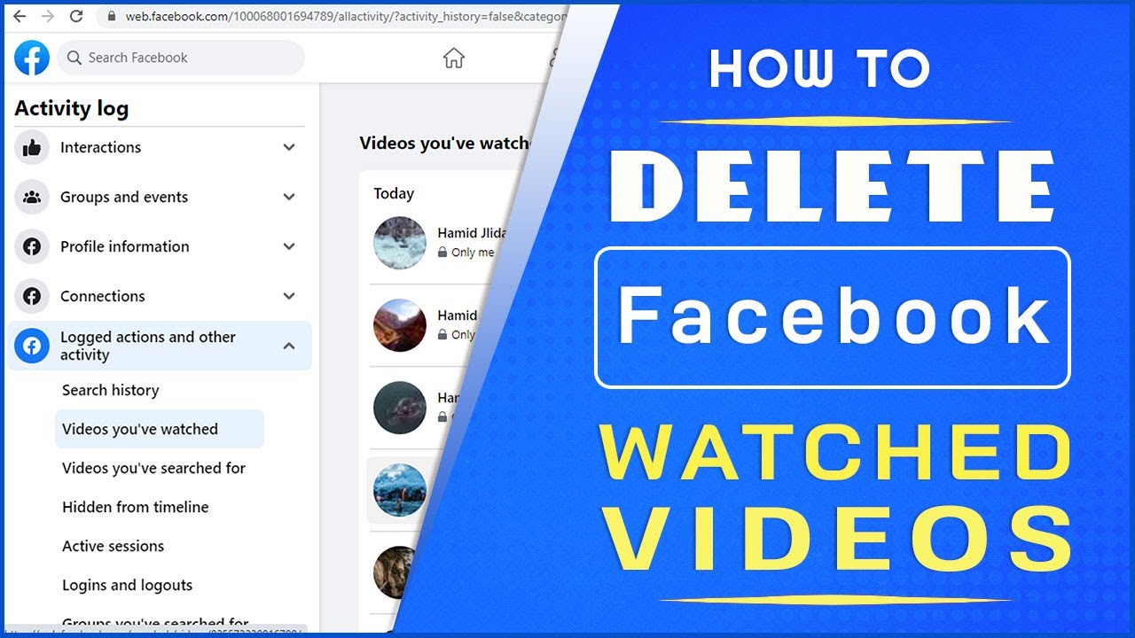 How to Delete Watched Videos on Facebook - YouTube