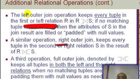 Chapter 6   Relational Algebra Operations   Outer Join   Part 8