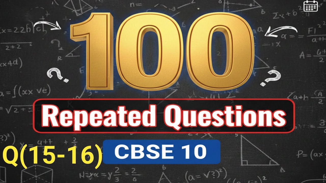 2026 CBSE |10th Maths Most important Questions |Ncert Exemplar 10th ...