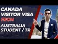 Canada Visitor Visa from Australia Student Visa | TR
