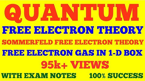 QUANTUM FREE ELECTRON THEORY | SOMMERFELD FREE ELECTRON THEORY | SOLID STATE PHYSICS | WITH NOTES |