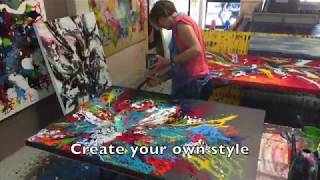 Abstract Art Classes One-on-One Sydney Studio Learn to Paint Lessons