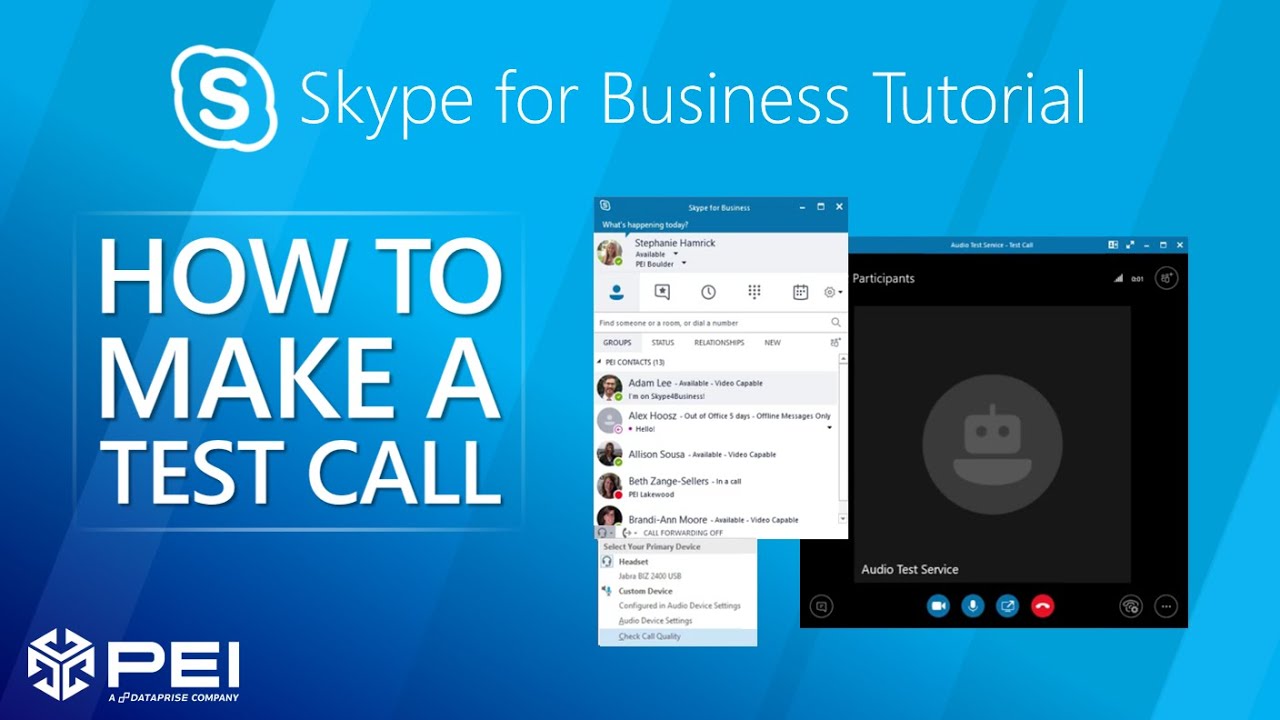 making test video call on skype