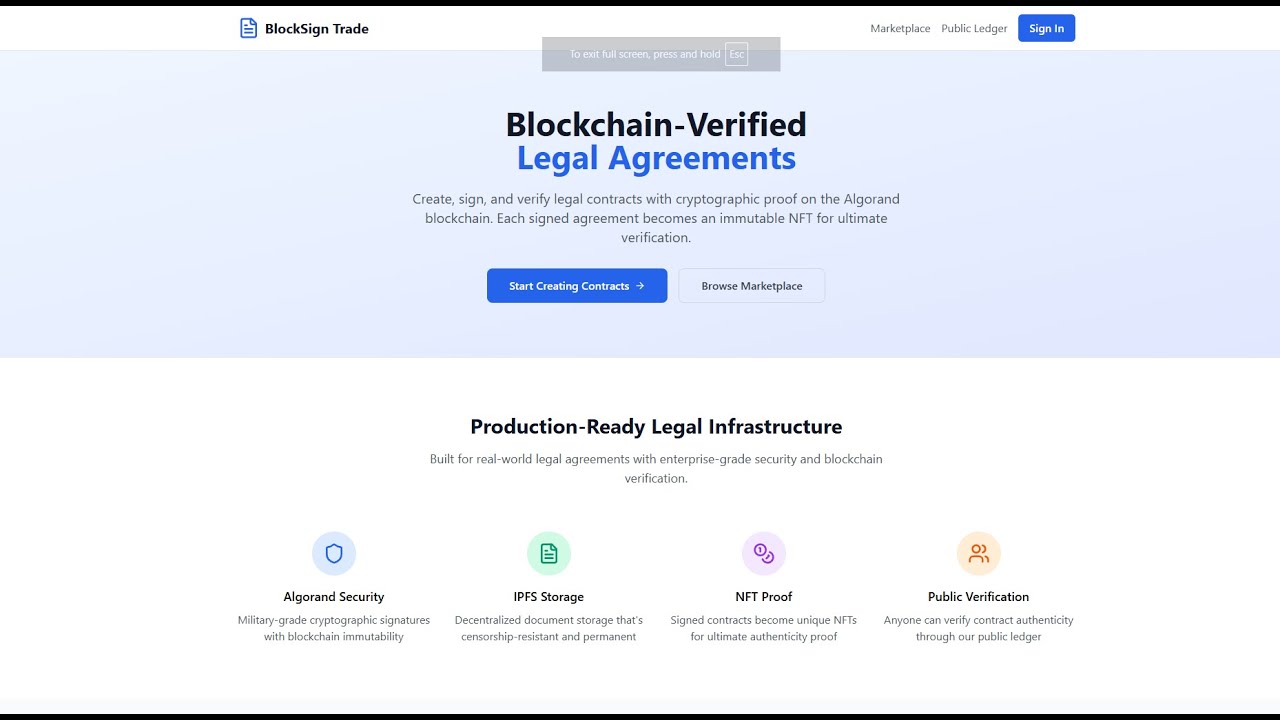 Welcome to the Future of Global Trade | BlockSign Trade + Bolt.new Hackathon Project 2025
