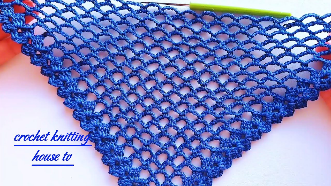💯👌pour débutants élégant et super facile châle au crochet triangle/crochet pour débutants/shawl 