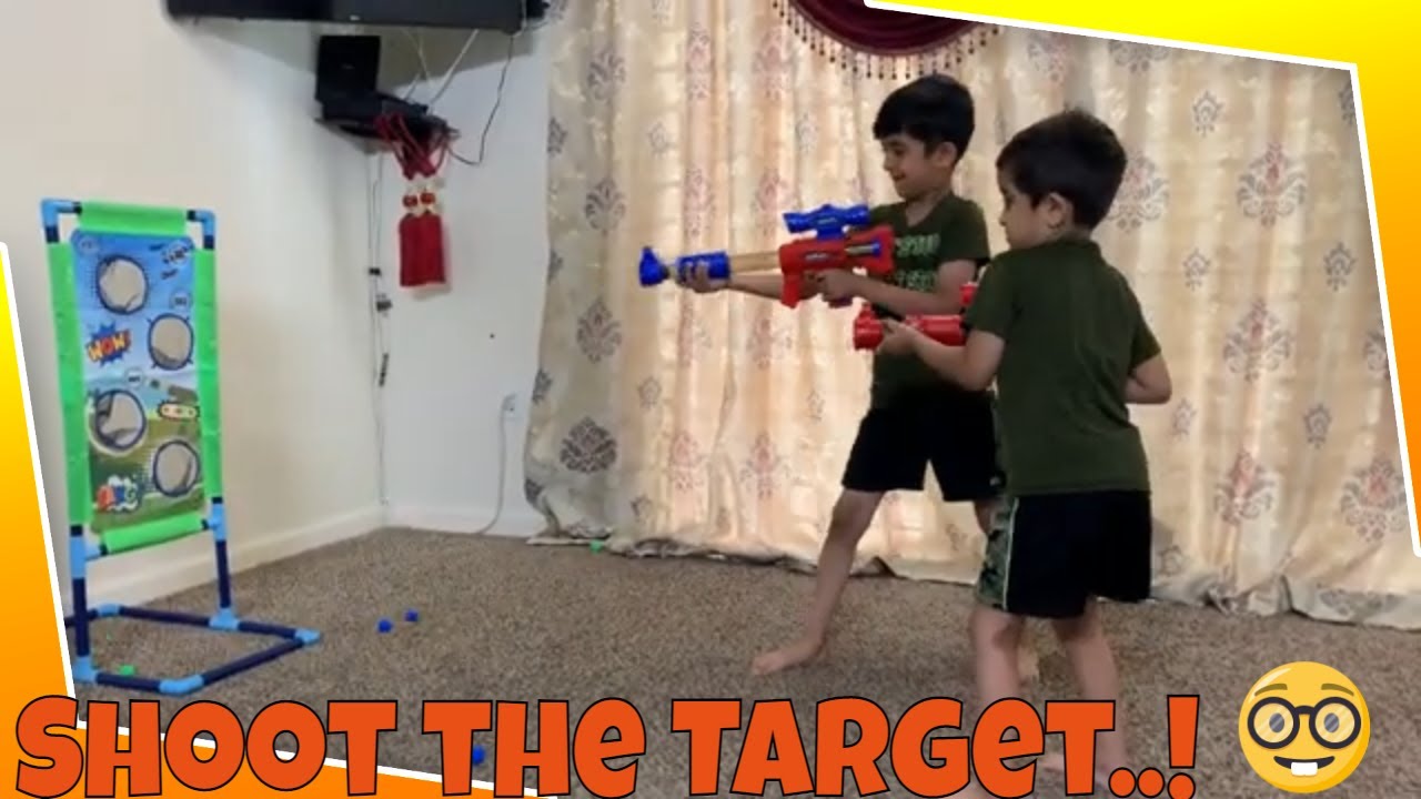 Nerf Guns Toys Videos Foam Guns Shooting Game Targets Tiny Tots Fun