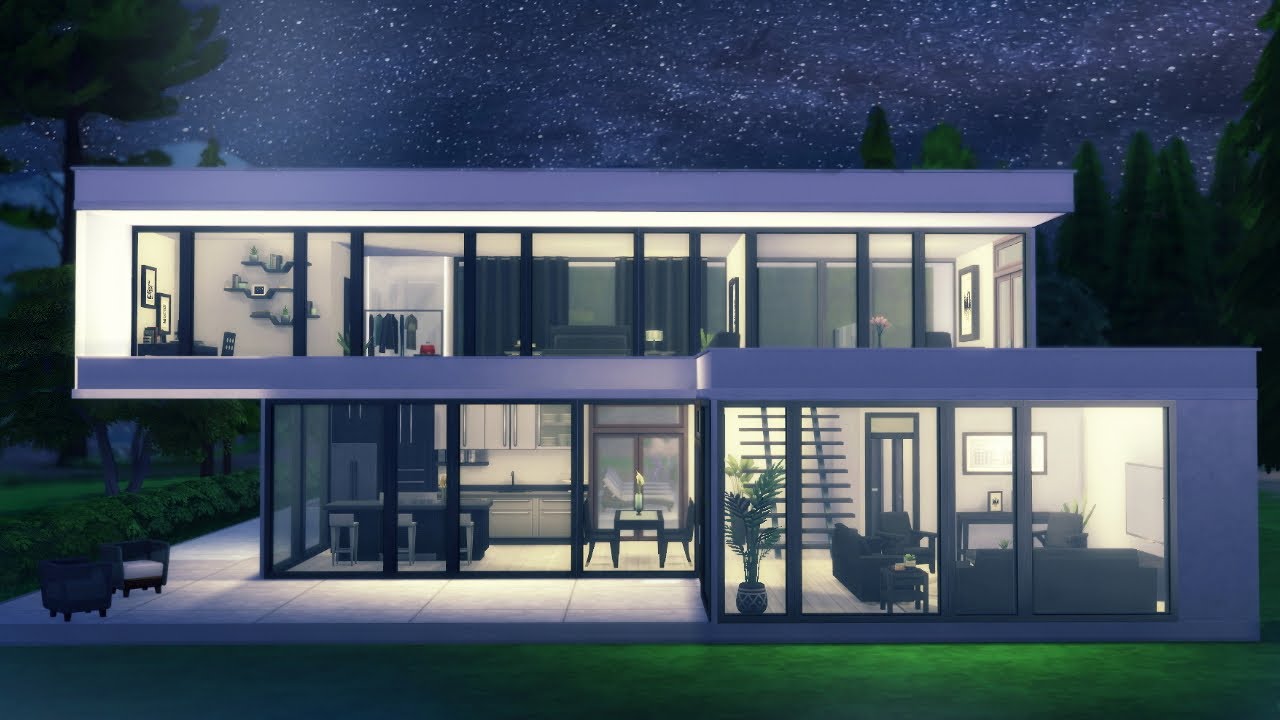 MODERN VACATION HOME SIMS 4 | NO CC | Sims 4 Stop Motion - YouTube