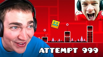 Steak Reacts to The 7 Levels of Geometry Dash Player