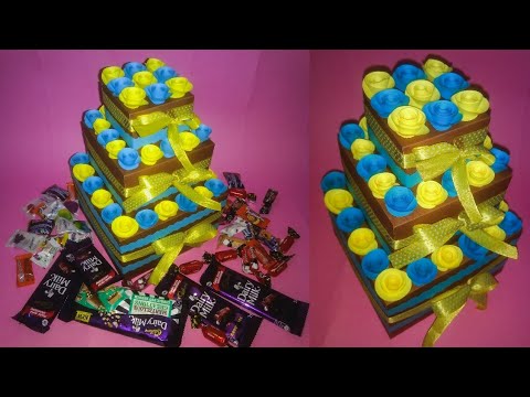 DIY cake gift box | triple layer cake tutorial - YouTube