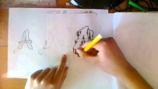 Graffiti Alphabet Tutorial: How to draw letter A