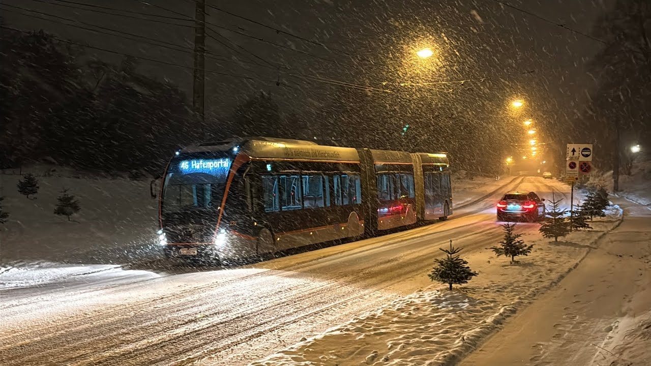 Schwierigkeiten Anfahrt Froschberg - Busverkehr im Schnee 