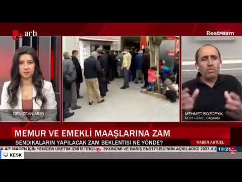 KESK Eş Genel Başkanı Mehmet Bozgeyik, enflasyon, açlık ve yoksulluk sınırının altında kalan kamu…