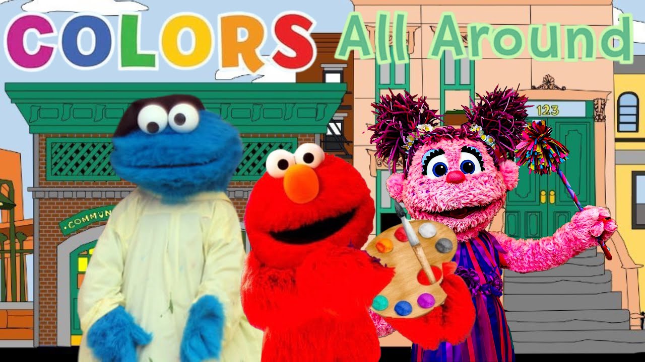 Colors All Around (Sesame Street Edition) Barney Cover YouTube